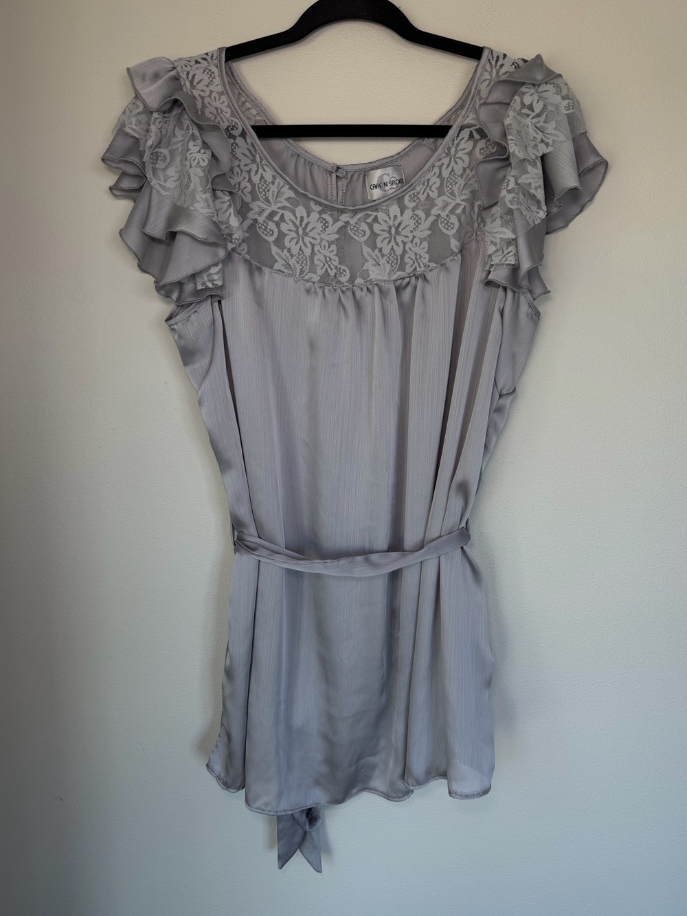 NWT Vintage Caren Sport Lace Ruffles Mini Slip Dress Fairy Romantic Dainty